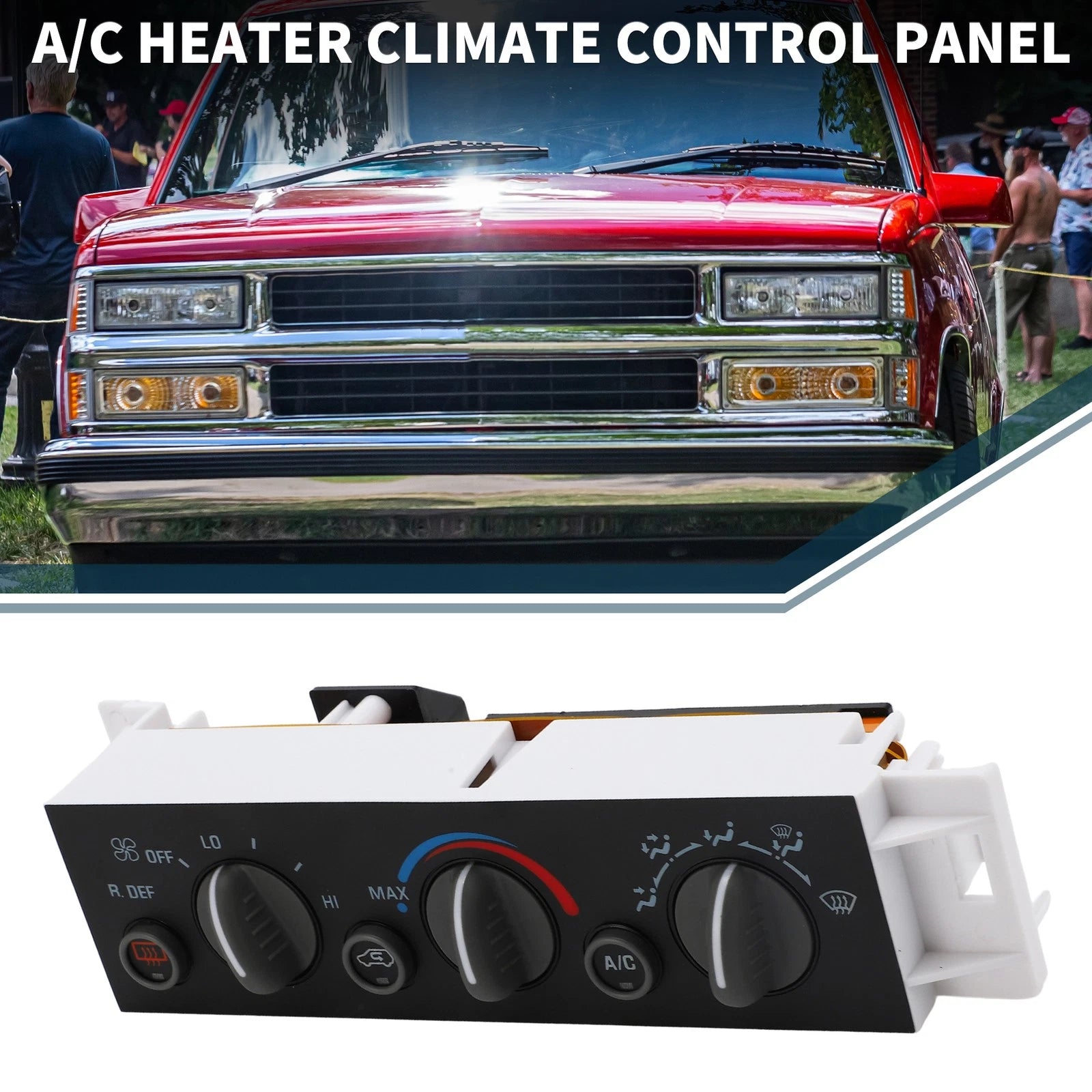 HVAC A C Heater Climate Control Switch Replacement for Chevrolet C1500 (1988–1999)