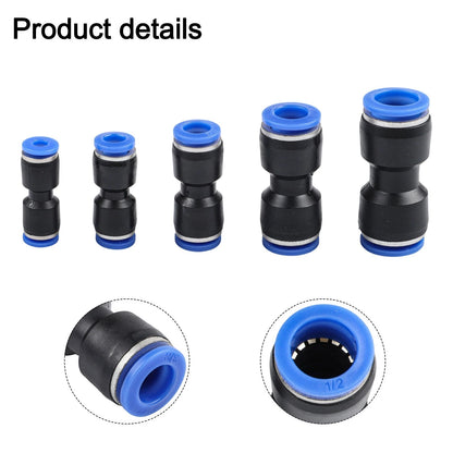 60 Pcs Pneumatic Push Connectors Kit for Convenient Storage
