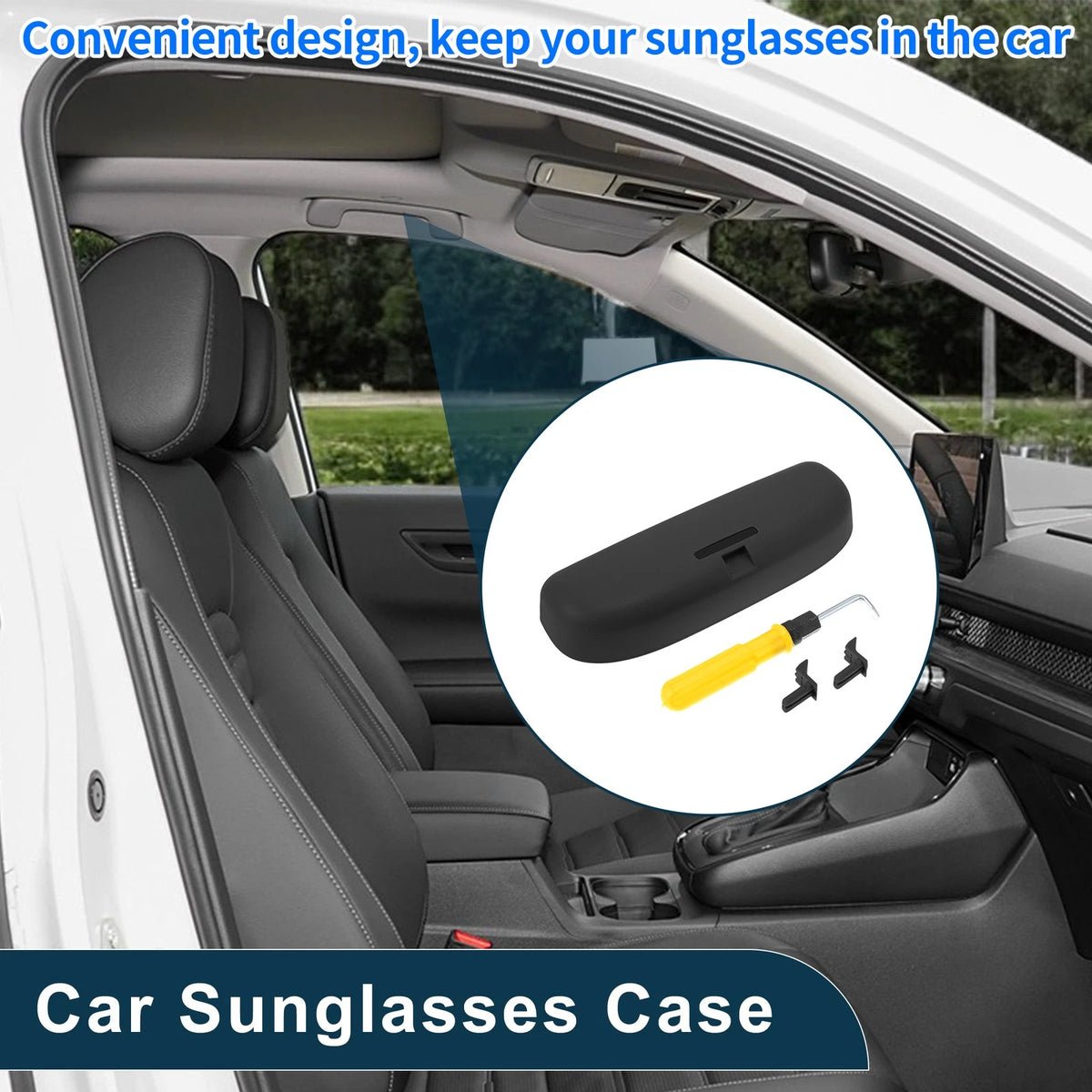 Car Sunglasses Case for Audi A3 Eyeglasses Holder Storage Box (2012–2021)