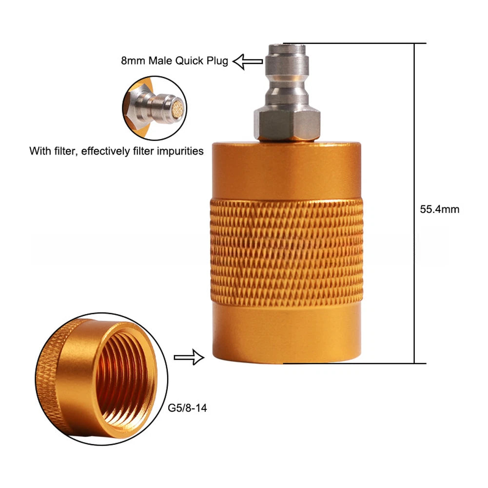 G5/8 Threaded Quick-Break DIN Adapter 300Bar for Submersible Scuba Tanks