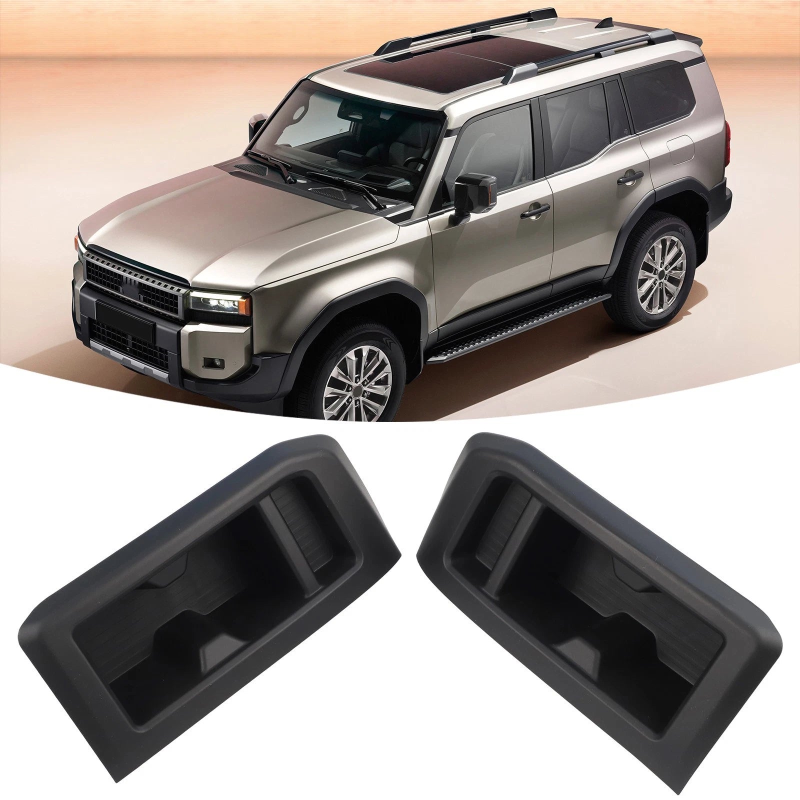 ABS Plastic Third Row Cup Holders for Toyota (2024–2025)