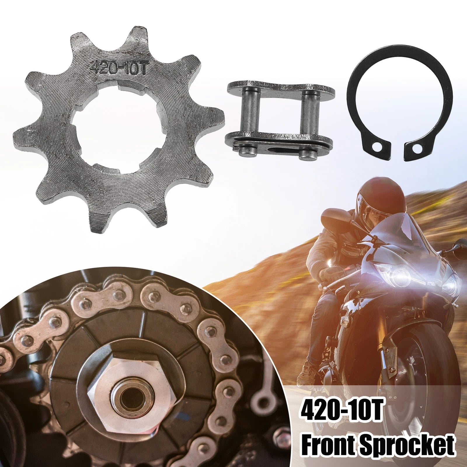Front Engine Sprocket 20mm 10T Replacement Set for Dirt Bike Mini Bike (2000–2020)