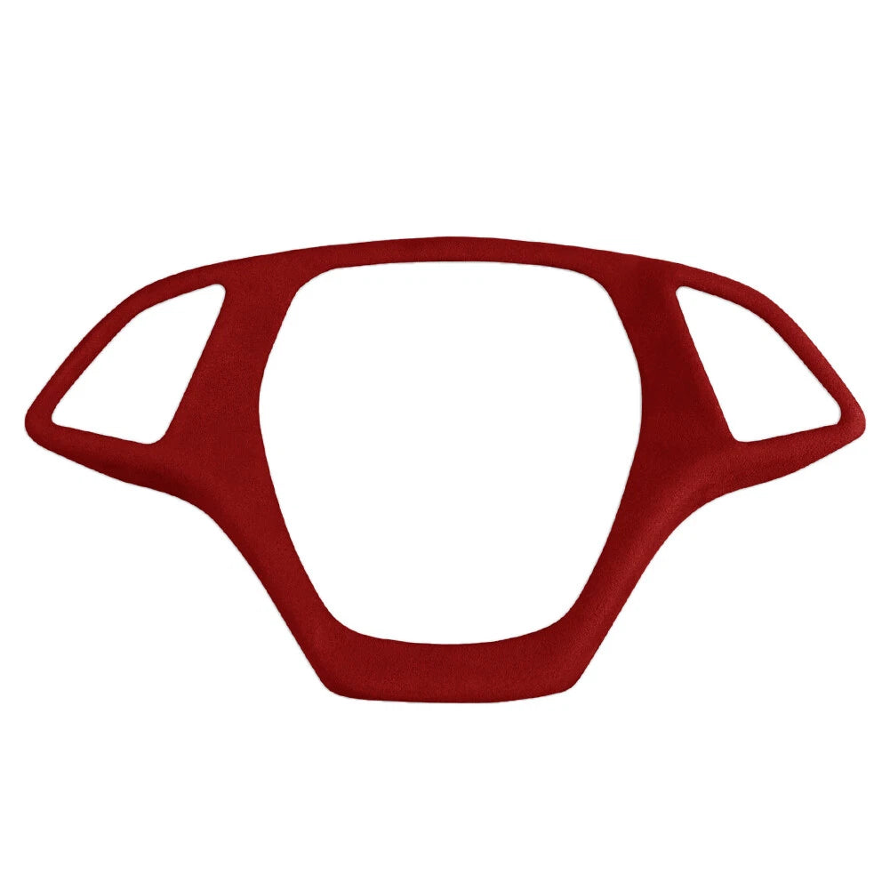 Suede Steering Wheel Cover for Chevrolet Corvette C7 (2014–2019) Wine Red