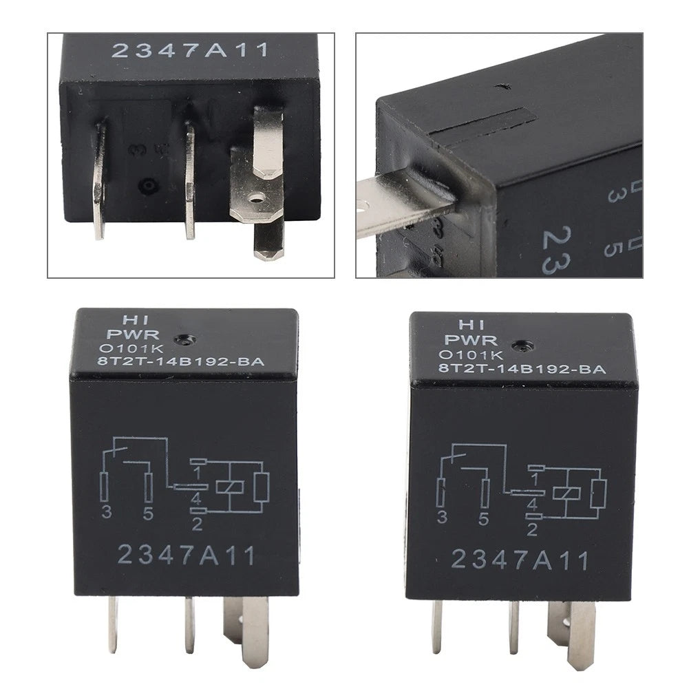 2X 12V DC 5 Pin Automotive Relay for Ford Vehicles (Select Models) 8T2T-14B192-BA