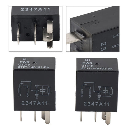 2X 12V DC 5 Pin Automotive Relay for Ford Vehicles (Select Models) 8T2T-14B192-BA