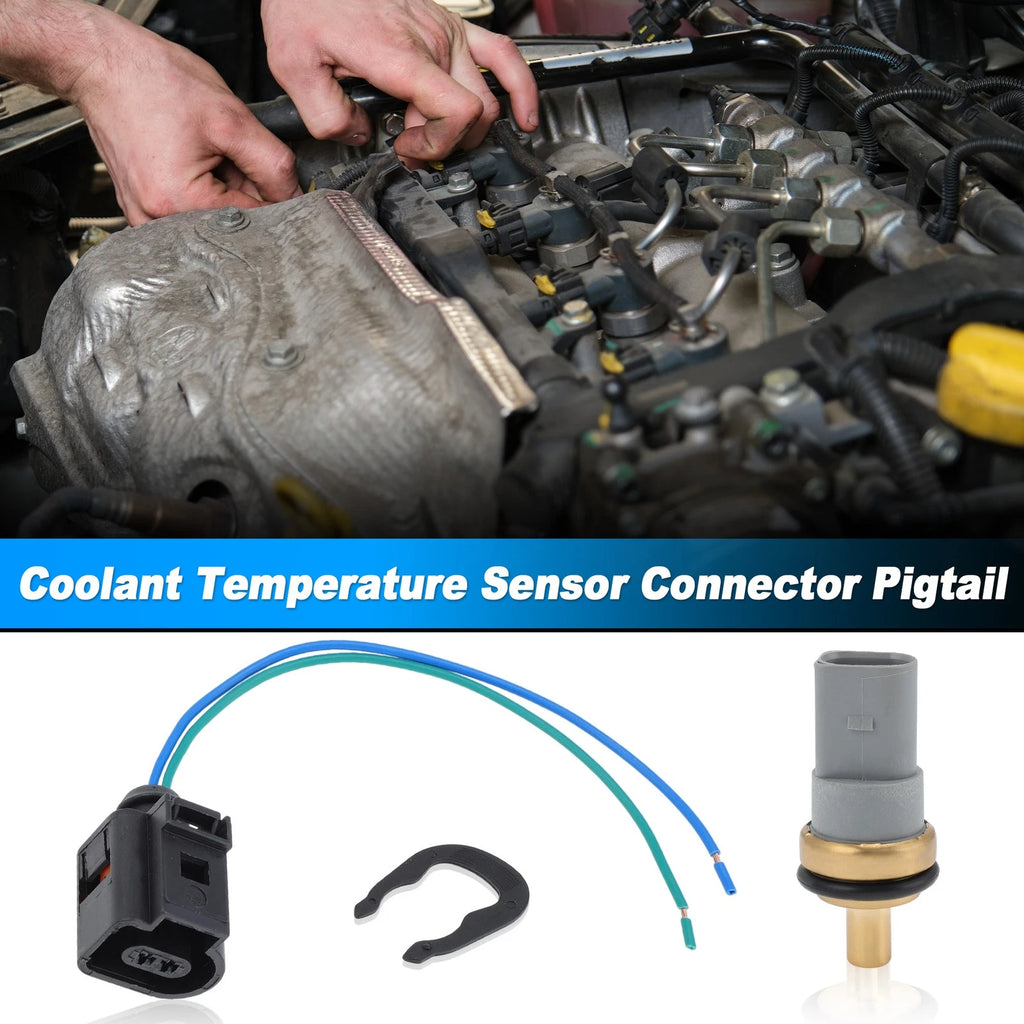 Water Coolant Temperature Sensor with Connector Harness for Audi (2000–2005)