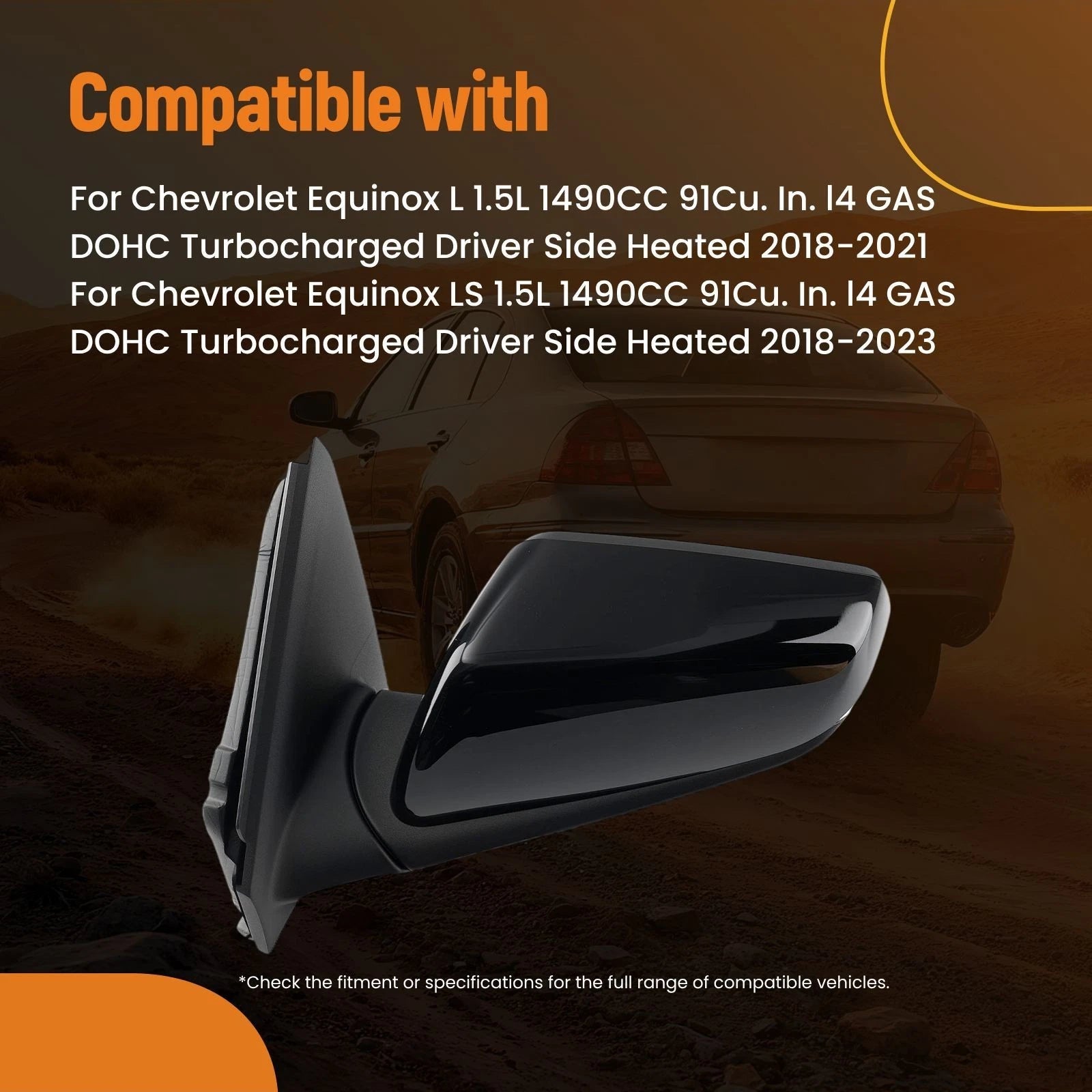Heated Left Side Mirror for Equinox/Terrain (2018–2023) 84545949