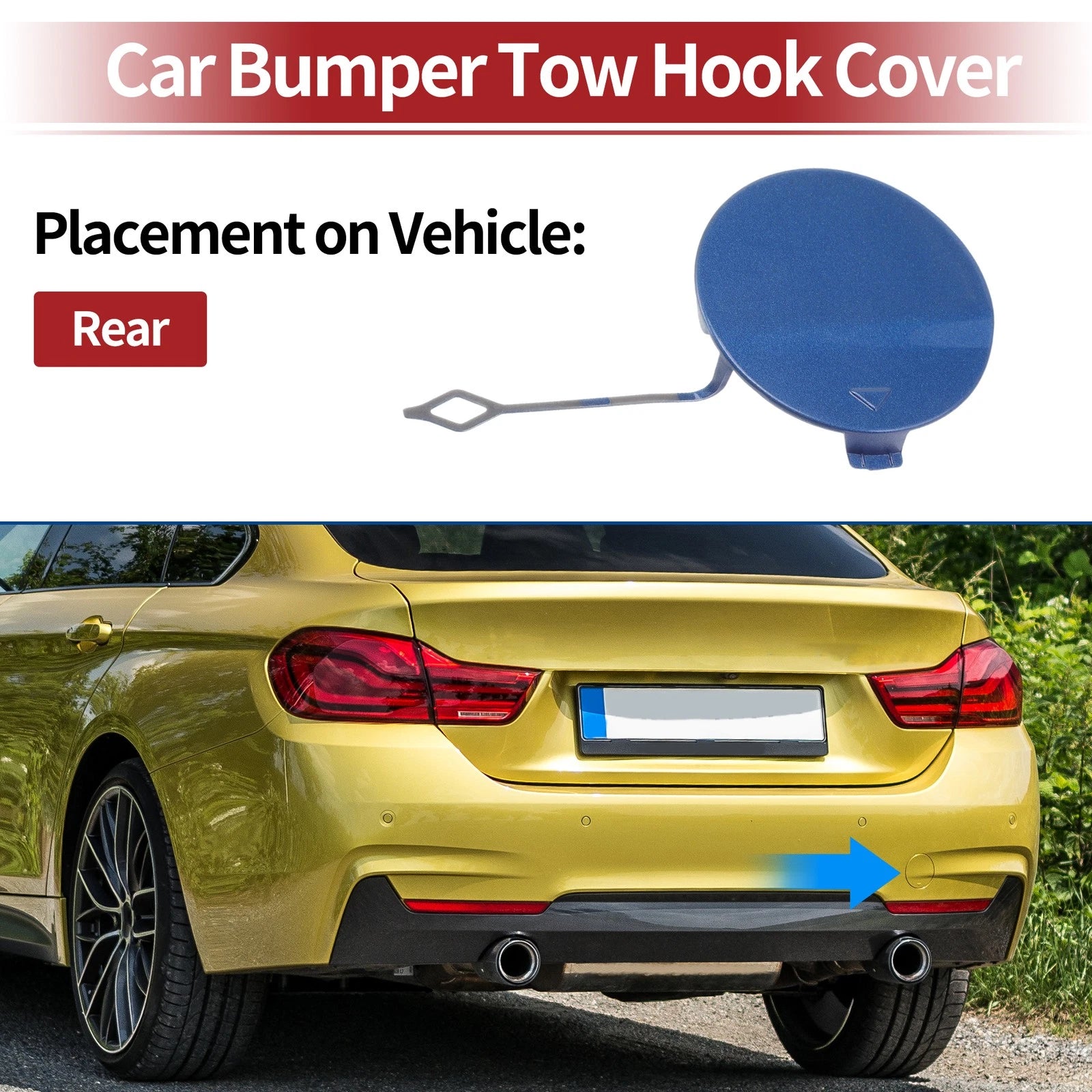 Rear Tow Hook Cover Replacement for BMW 428i (2014–2016)
