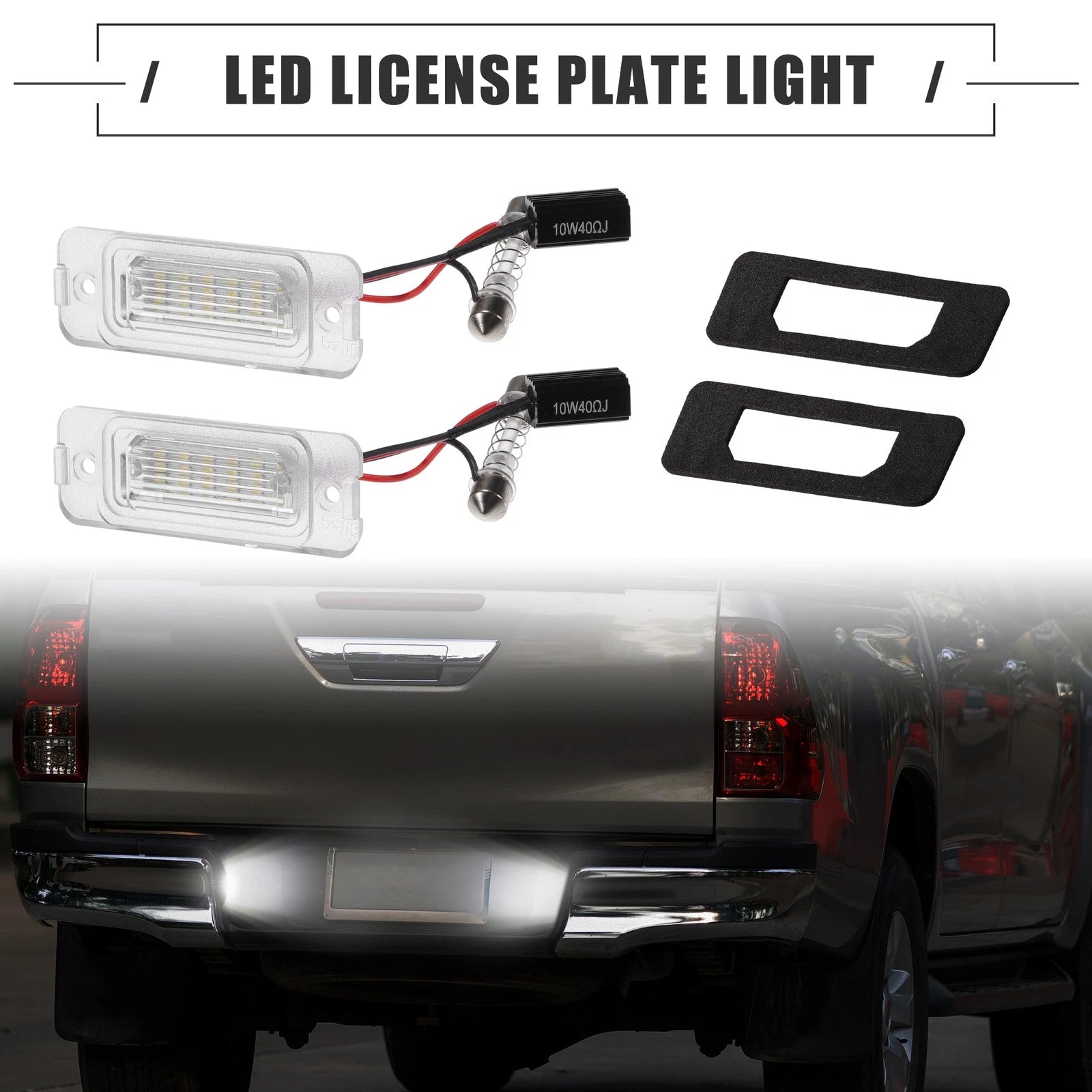 2pcs LED License Plate Light Replacement for Mercedes-Benz GL550 (2008–2012)