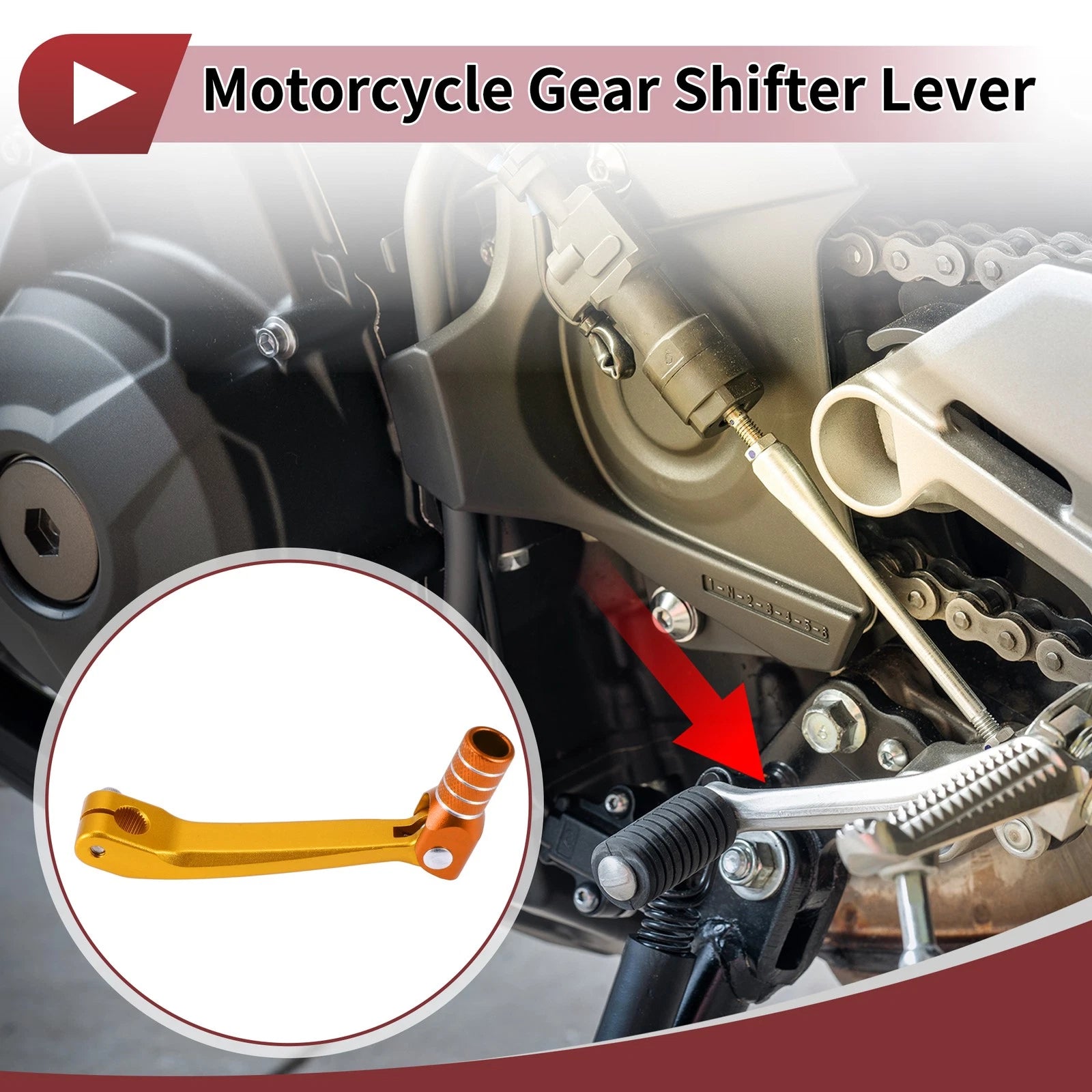 Gear Shift Lever Replacement for Honda CRF150F (2003–2021) Gold Tone