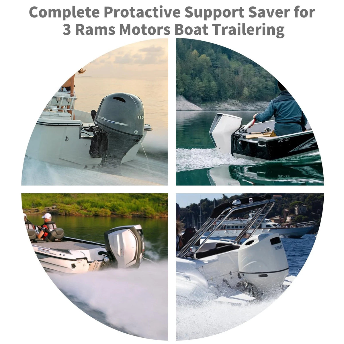 Transom Saver Wedge Motor Support for Tohatsu 75-150 HP, 200-250 HP