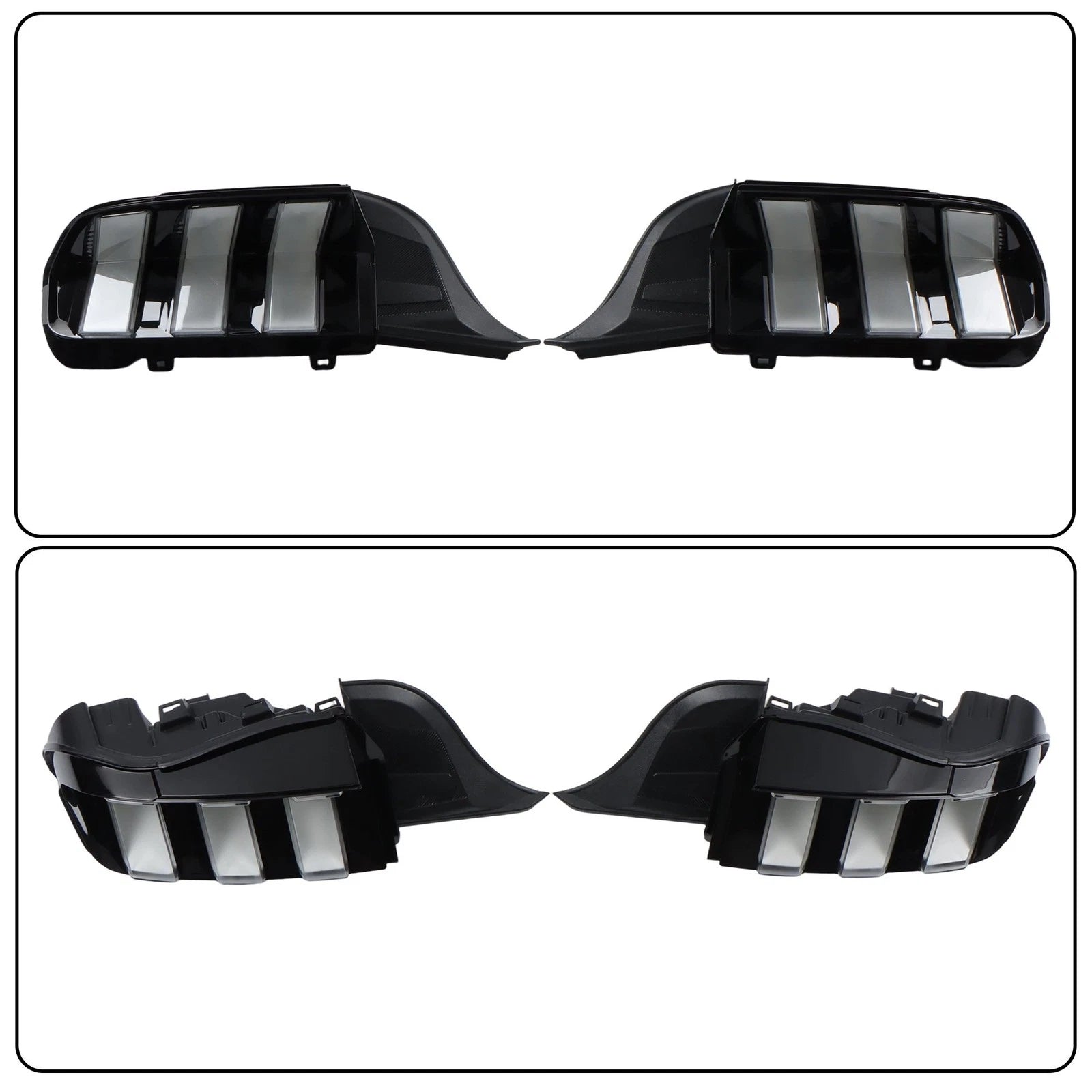 LED Tail Lights for Ford Mustang (2024–2025) Red Black Left + Right