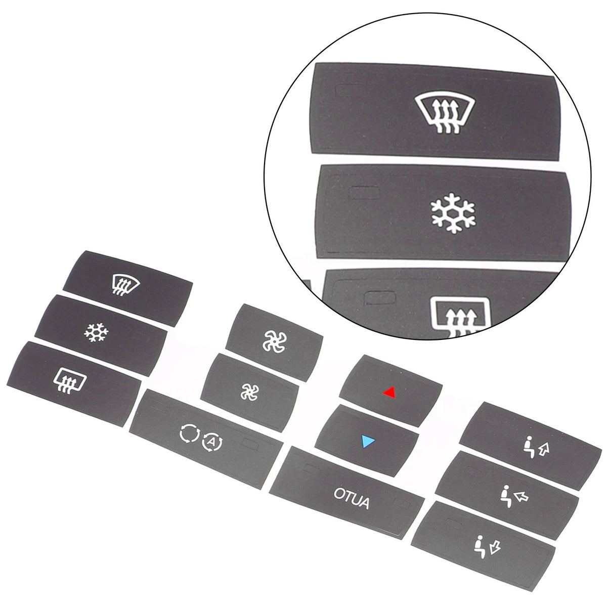 Set of 4 Climate Control Button Stickers for X3 E83 (2004–2010)