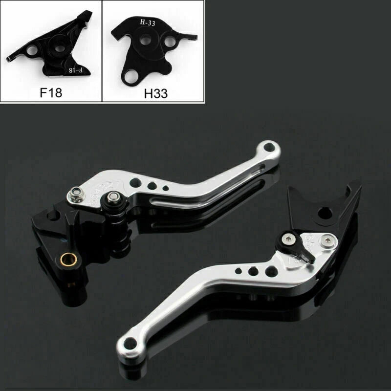 Short Brake Clutch Levers for Honda CBF1000 (2010–2013), VFR1200F (2016–2017) Silver T9