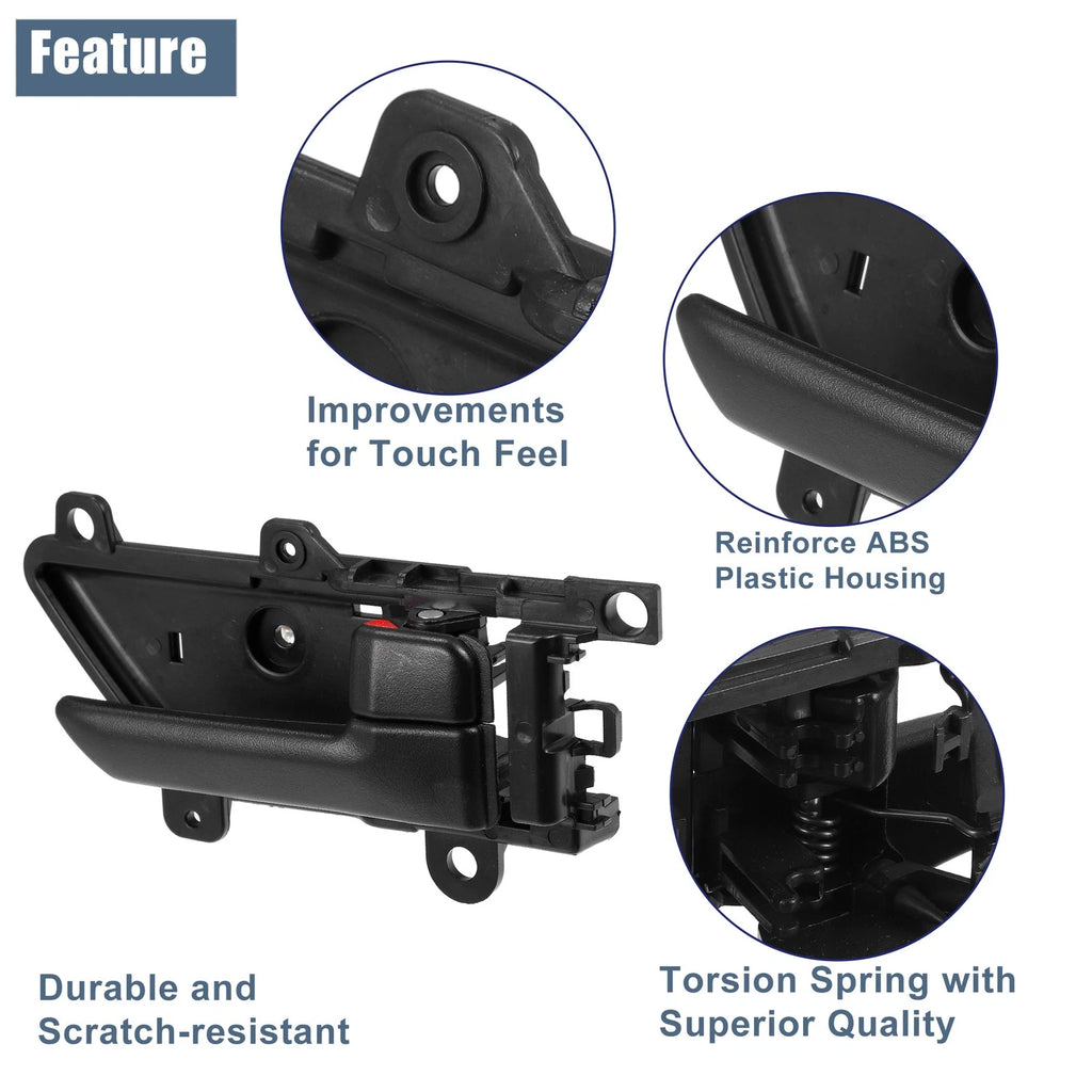 Front Right Interior Door Handle for Hyundai Veracruz Black (2007–2013)