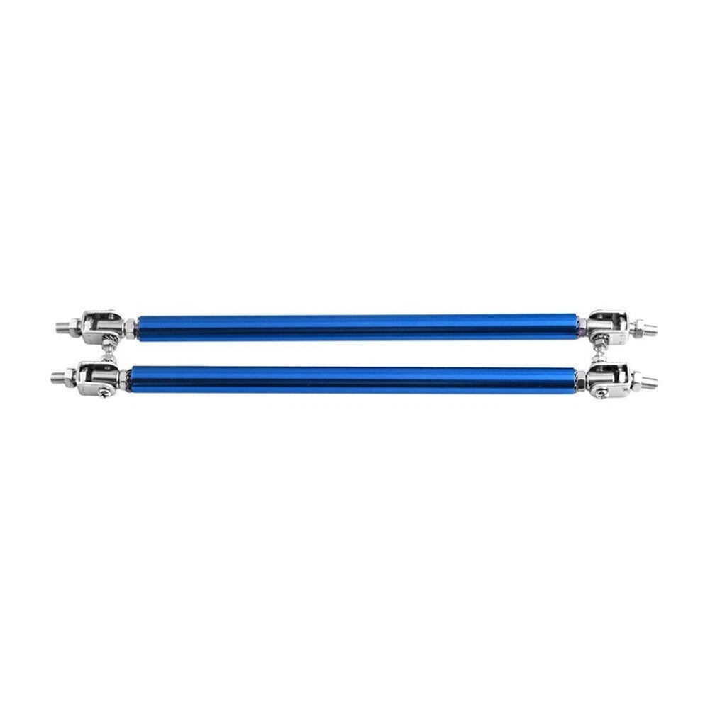 Adjustable Front Bumper Lip Splitter Strut Rod Tie Support Bar Universal Blue