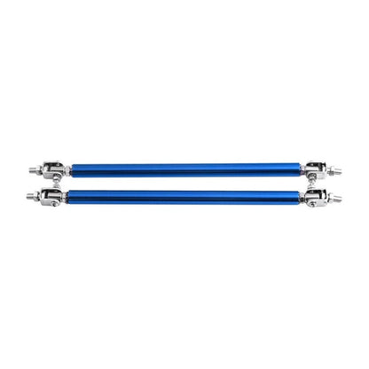 Adjustable Front Bumper Lip Splitter Strut Rod Tie Support Bar Universal Blue