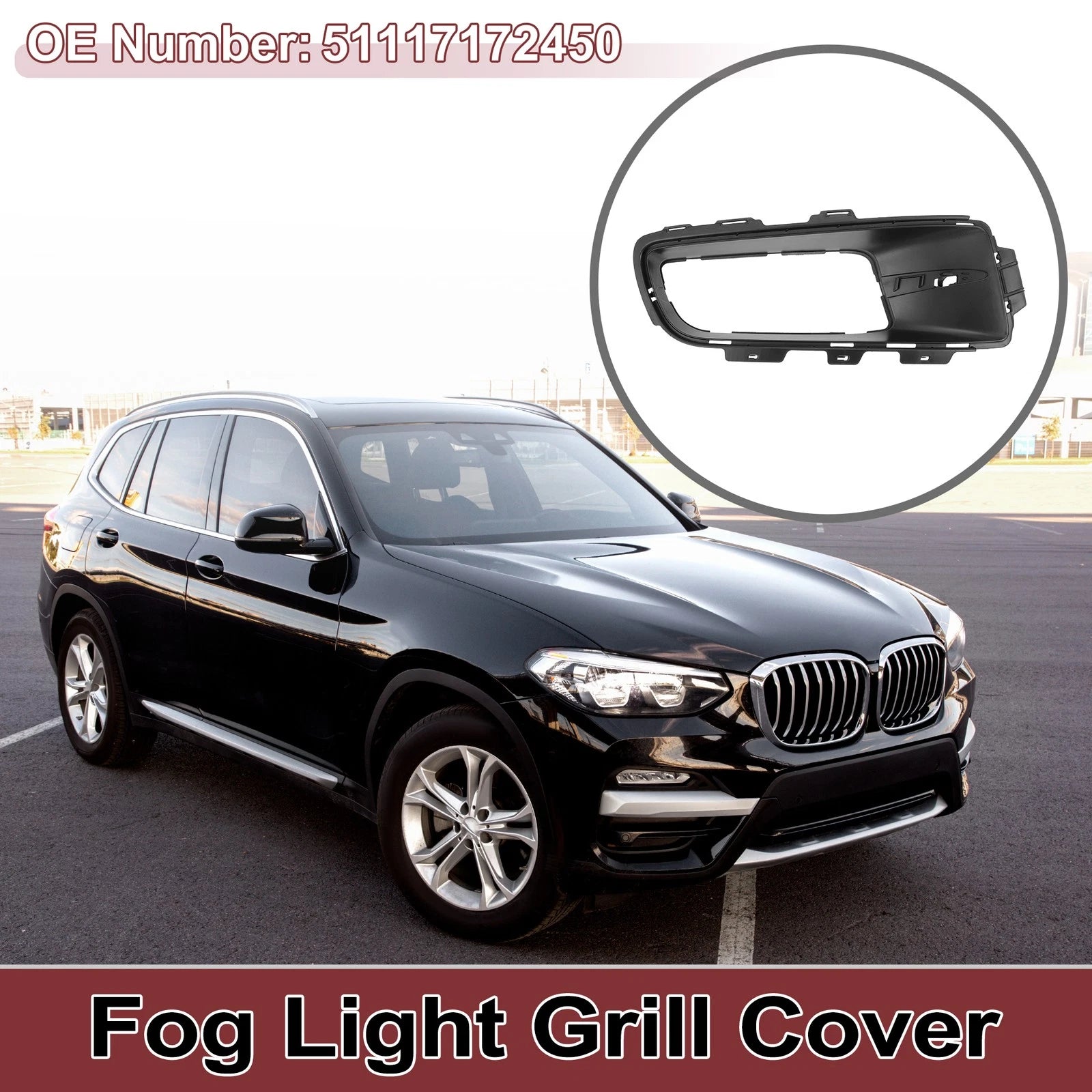 Front Right Fog Light Grill Replacement for BMW X5 (2007–2010)