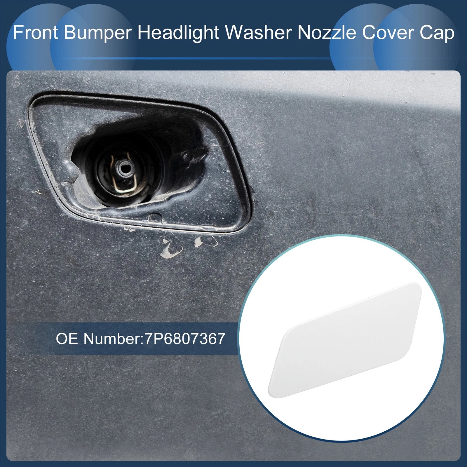 Front Left Washer Nozzle Cover Cap for Volkswagen Touareg (2011–2014)