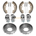 Front Brake Drums Wheel Cylinders Kit for Honda Foreman TRX400FW TRX450 (2000–2006)