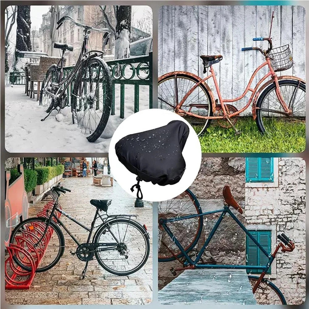Waterproof Bike Saddle Cover with UV Dust Protection - Elastic Fit