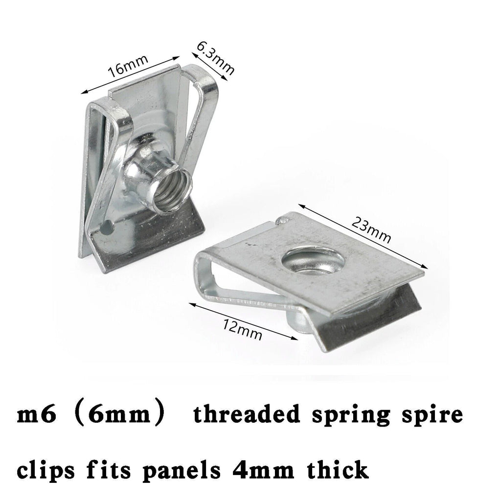 20x Fairing Clips M6 6mm for Motorcycle Bodywork Panel