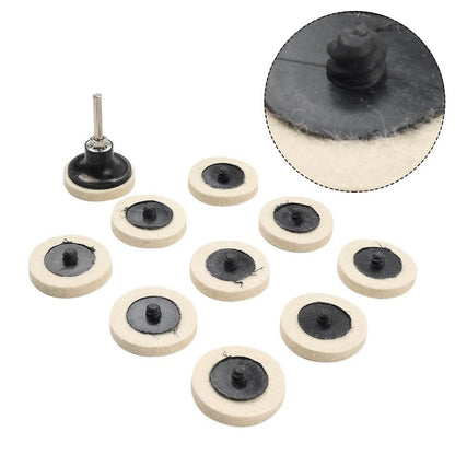 10pcs 2" Wool Felt Polishing Wheel Buffing Pad Holder for Angle Grinder