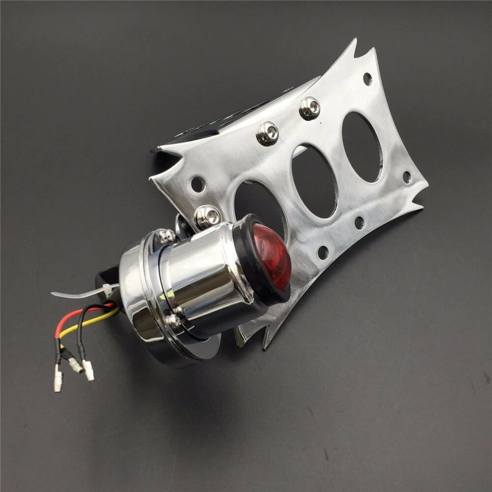 Chrome License Bracket & Tail Light for Harley Touring (2000–2023)