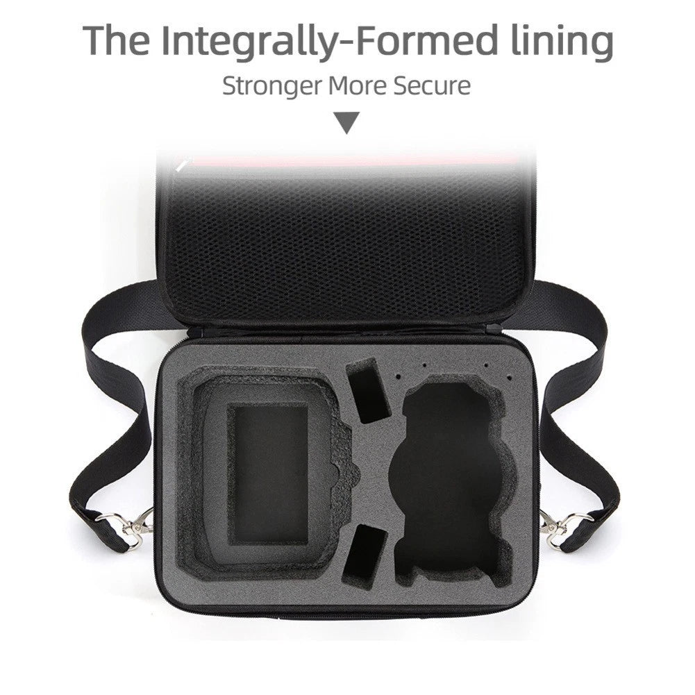 For DJI For Mini 5 Pro Compatible PU Leather Case with Shoulder Strap Black