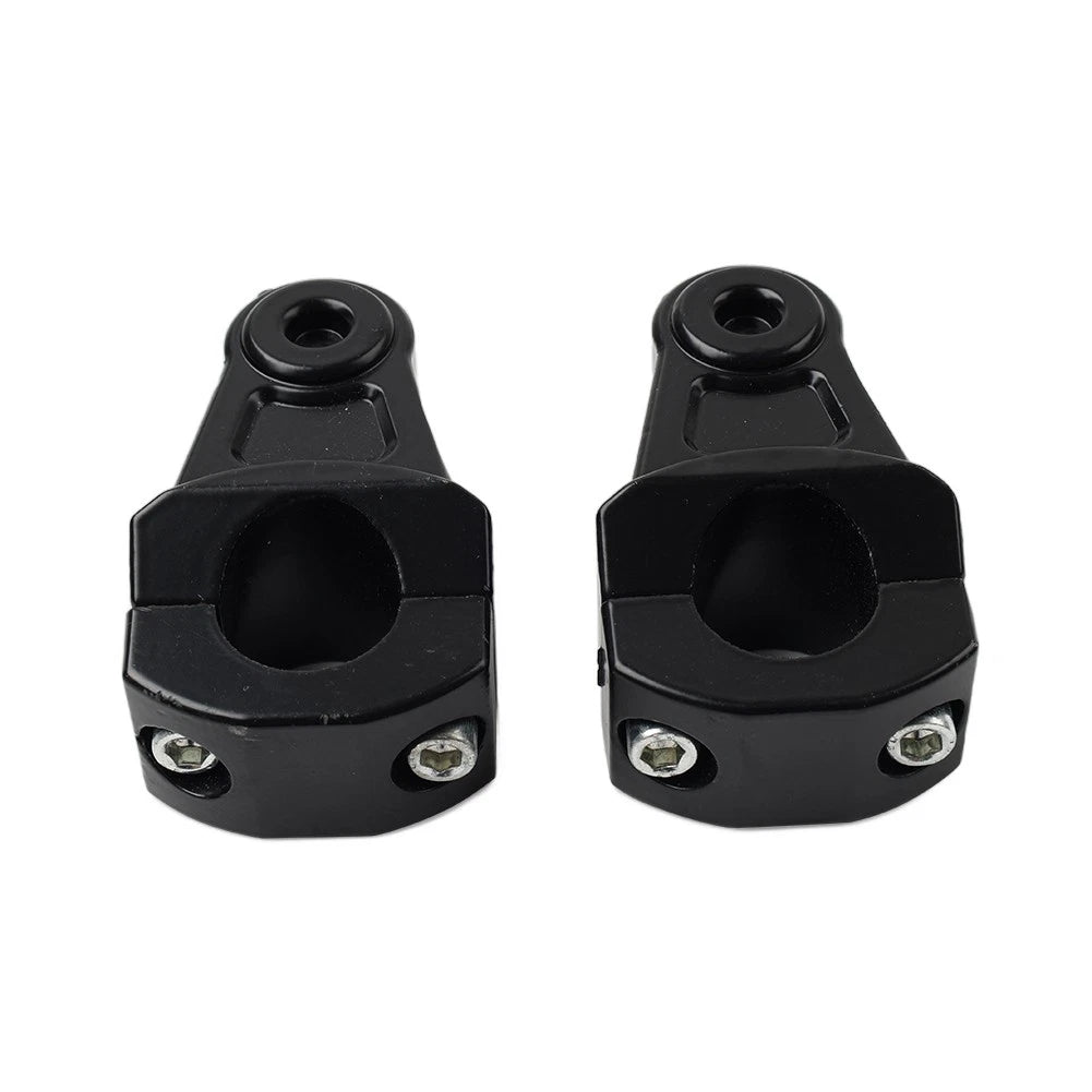 Handlebar Mount Clamps Riser for Motorcycle (7/8" to 1-1/8", Black)