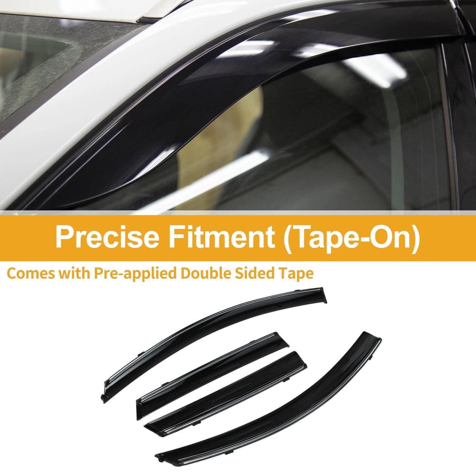 Window Deflectors Side Vent Visors 1 Set for Mazda 3 Hatchback (2010–2013)