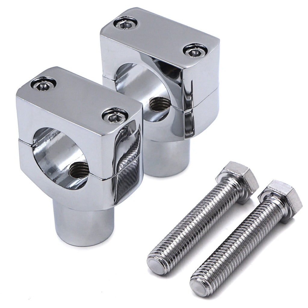 Chrome 31.25mm Handlebar Risers for Harley Sportster Softail (1.25")