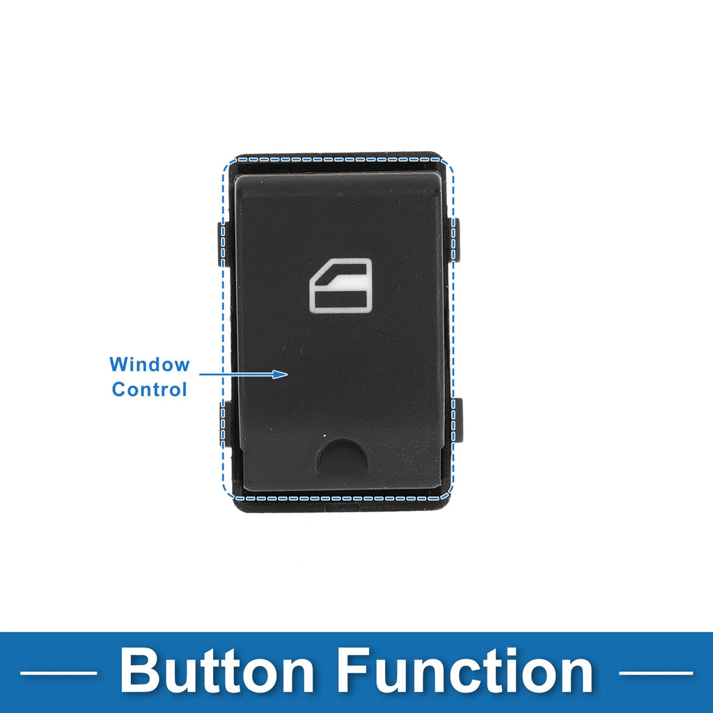 Passenger Power Window Switch Rear for Volkswagen Polo 9N Fox (2003–2009)