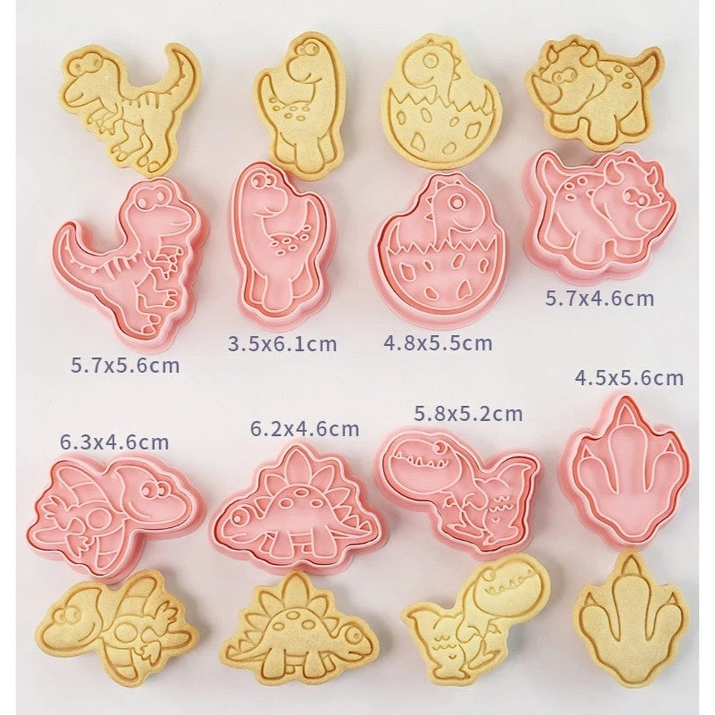 8PCS Dinosaur Cookie Cutters for Baking Party