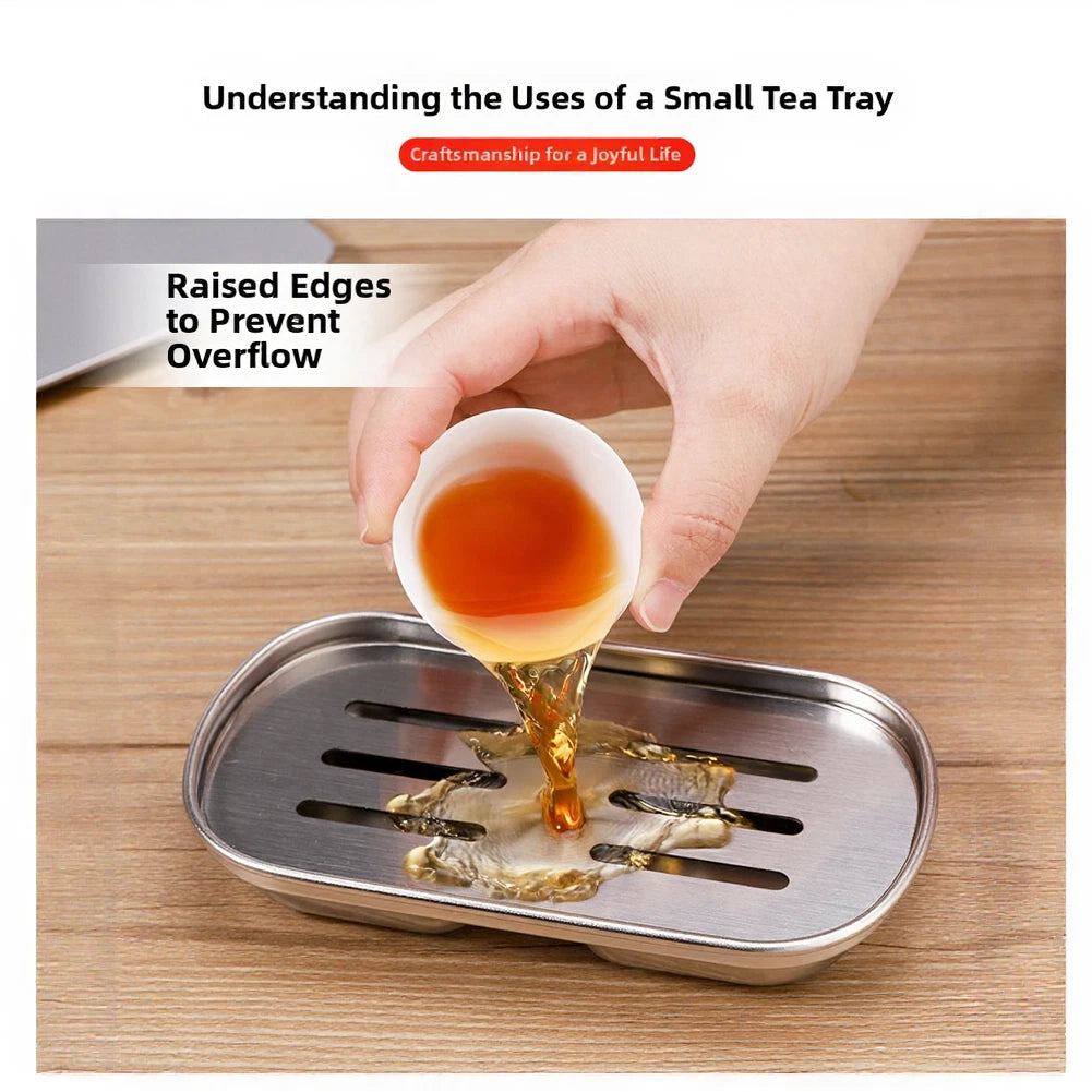 Stainless Steel Tray for Tea Coffee and Bathroom Use