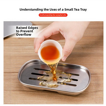Stainless Steel Tray for Tea Coffee and Bathroom Use