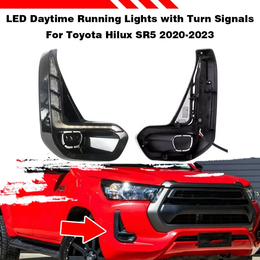 LED Fog Lamp DRL Turn Signal for Toyota Hilux SR5 (2020–2023)