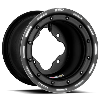 Set of 2 DWT G3 Rear Black Beadlock Wheels 10x8 4/110 for TRX 450R 400EX (2004–2007)
