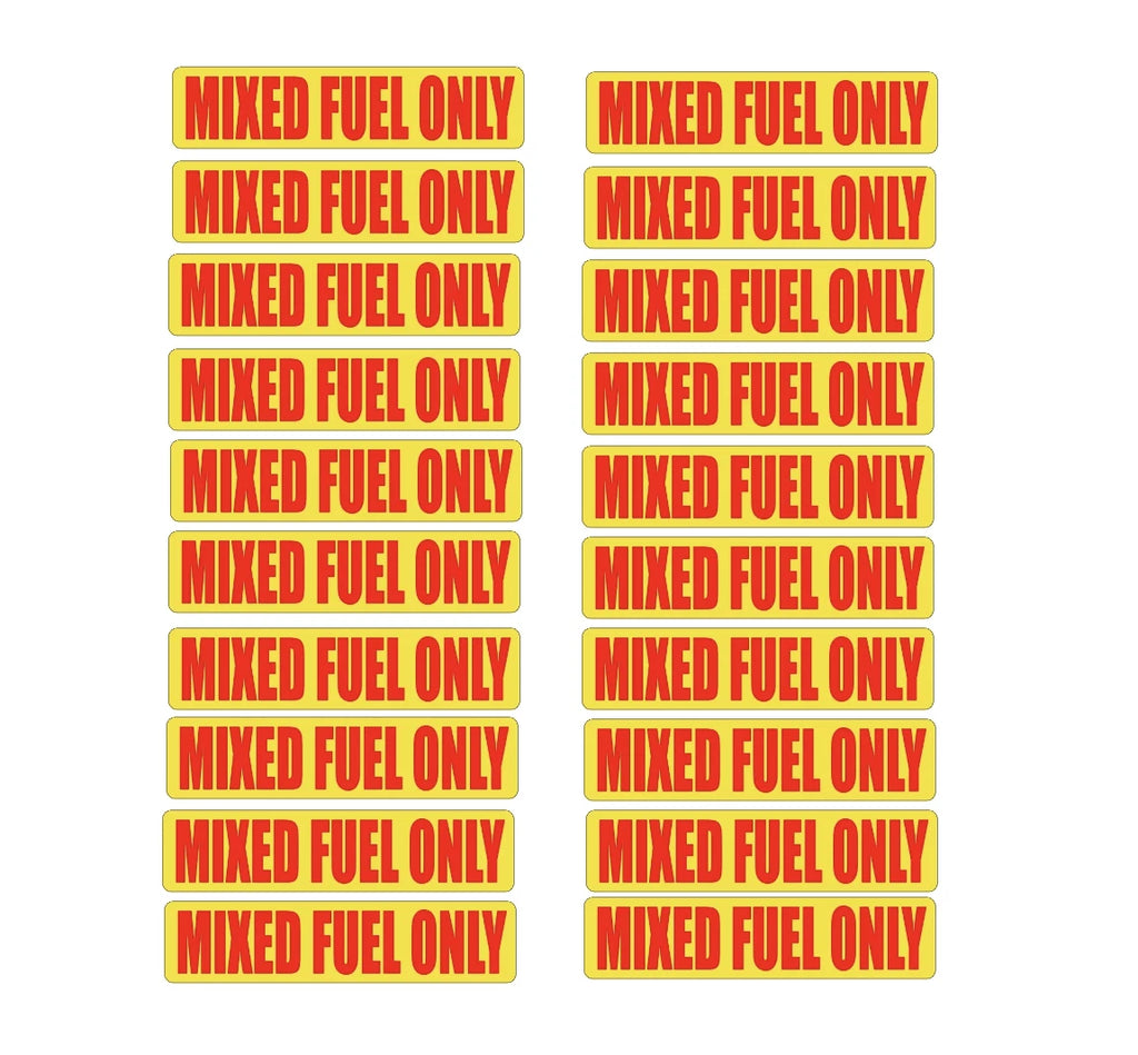 Mixed Fuel Only Sticker for Gas Gasoline Oil Can Trimmer (20)