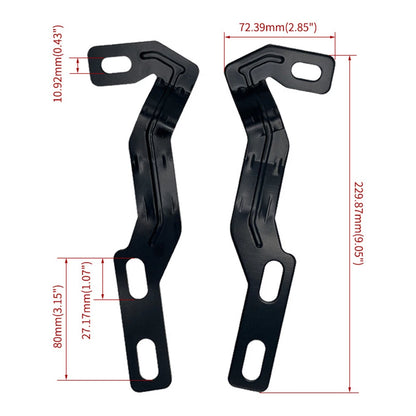 Pair Engine Hood Hinge Ditch Light Mounting Brackets For Toyota Tacoma 16-21