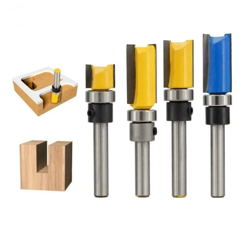Flush Trim Router Bit for Woodworking (1/4" Shank)