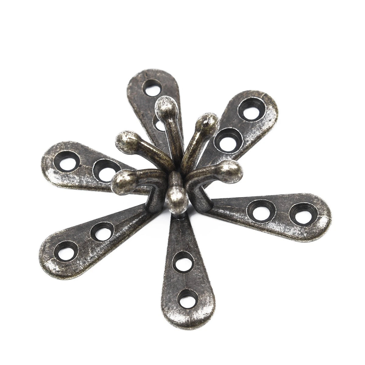 10X Antique Metal Wall Hooks Organizer for Key Clothes Coat Bags