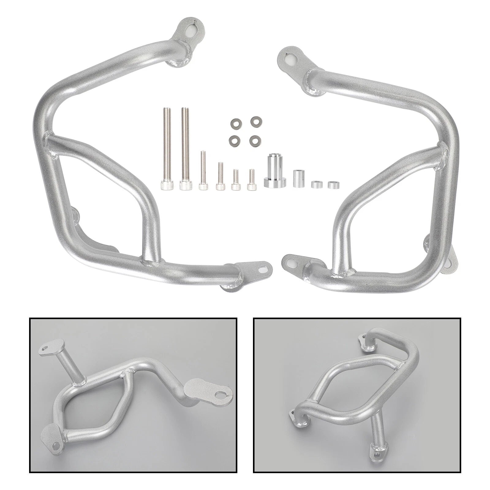 Lower Engine Guard Crash Bar for BMW F900XR (2020–2022) - Steel, Silver