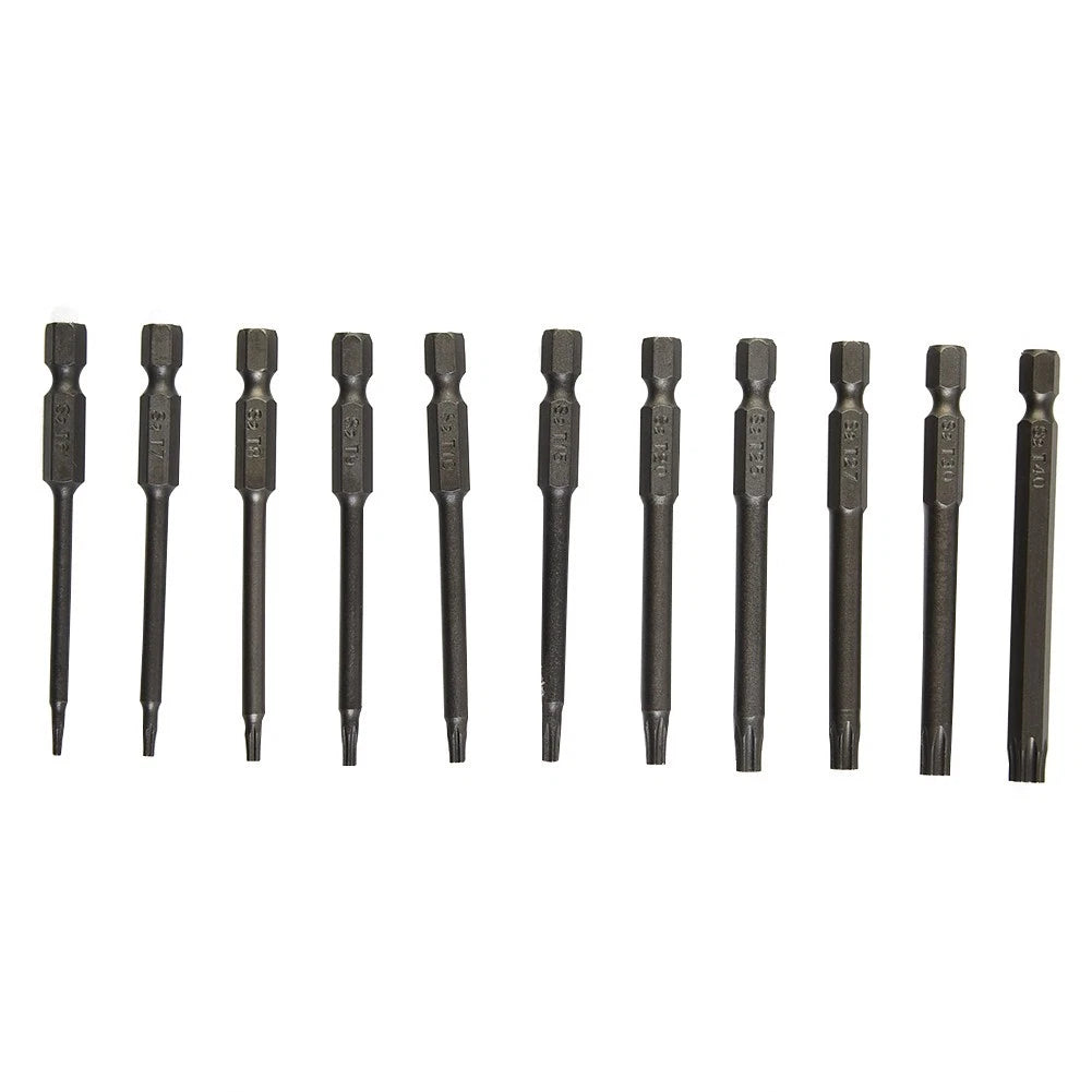 11-Piece Hex Screwdriver Bit Set for Workshop Security