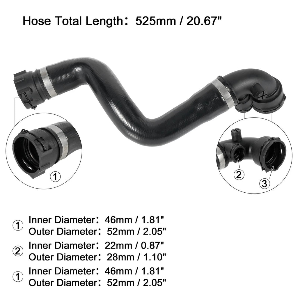 Coolant Water Hose from Expansion Tank Replacement for BMW X5 (2001–2006)