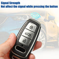 TPU Keyless Remote Cover for Audi A6 (Black Silver Tone)