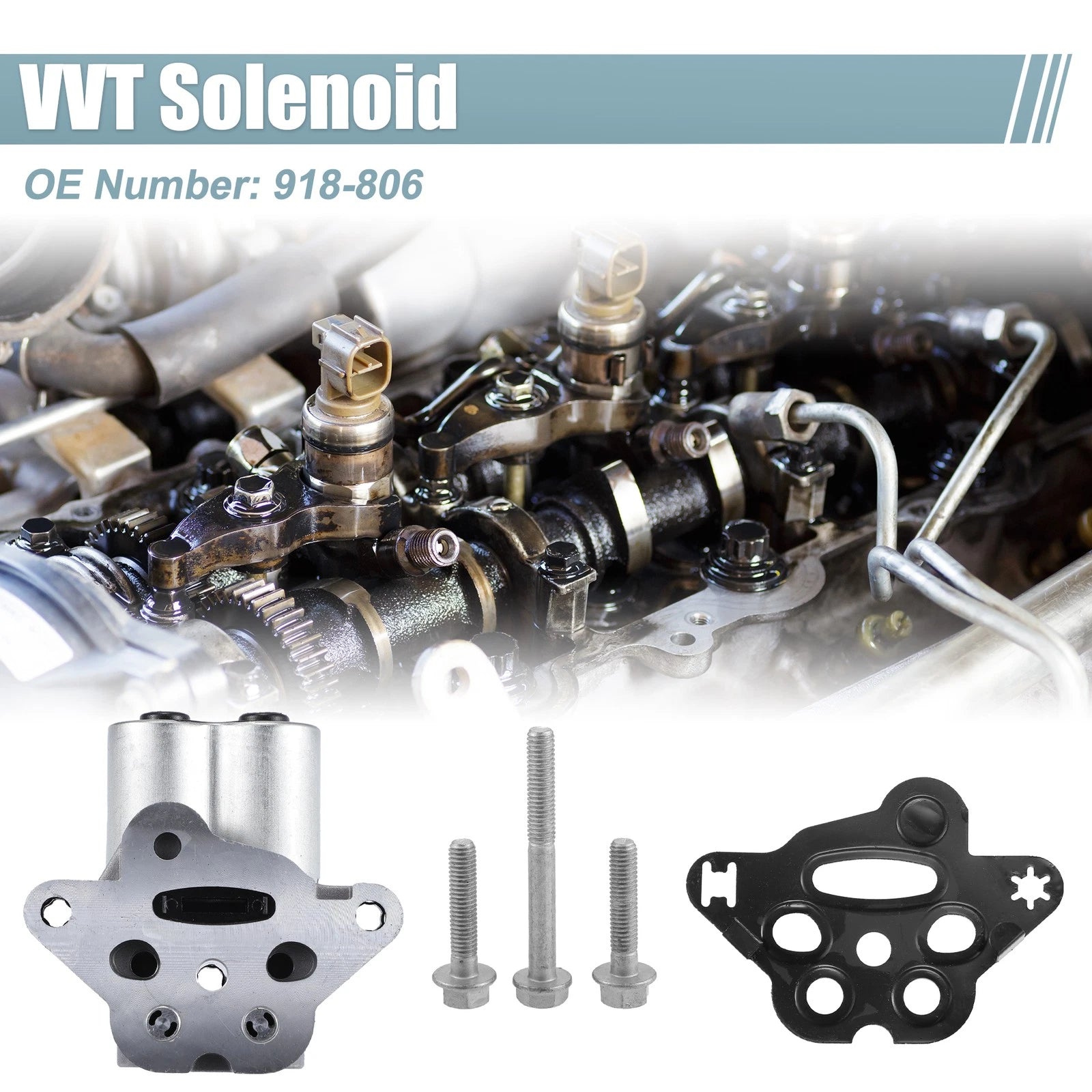 Engine Oil Control Valve Timing VVT Solenoid Replacement Set for Chevrolet (2014–2017)