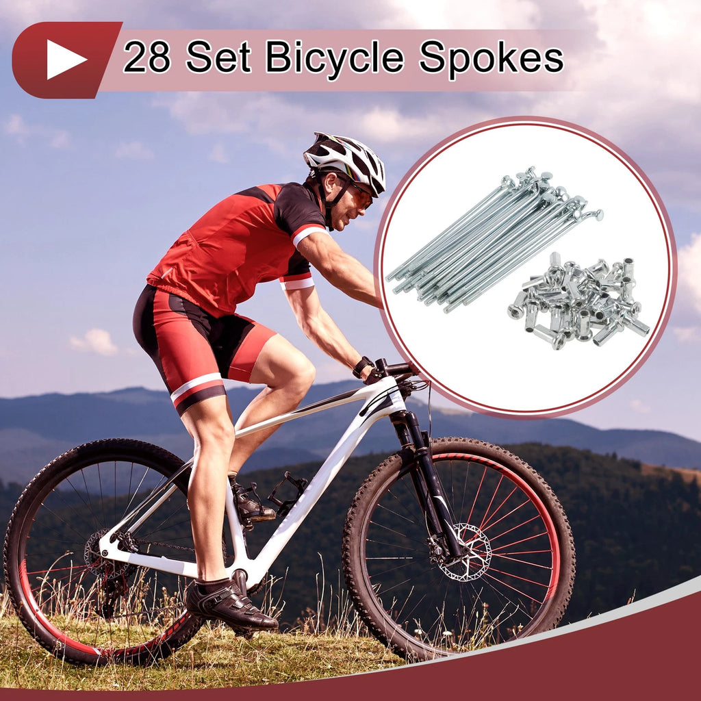 Bicycle Spokes 76mm Carbon Steel Galvanized for 12G Wheels (Universal)