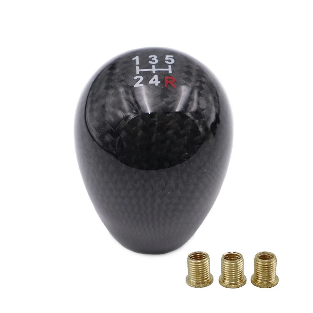 Ergonomic Spherical Carbon Fiber Gear Knob for 5/6 Speed Manual Driving