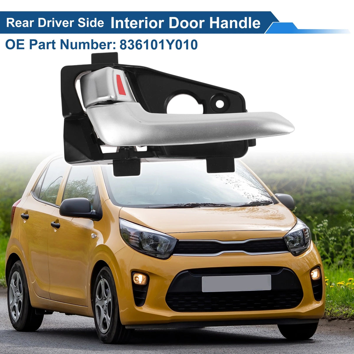 Rear Left Passenger Side Interior Door Handle for Kia Picanto (No. 836101Y010)